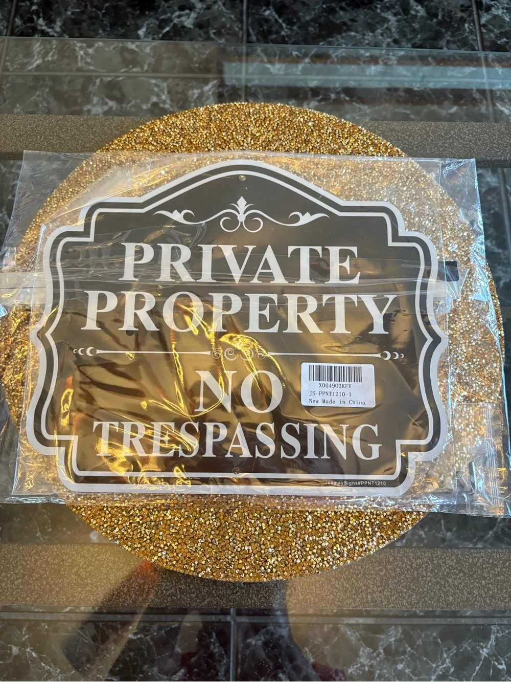 Private Property NWT Metal No Trespassing Sign - Metal Hardware ready to hang!